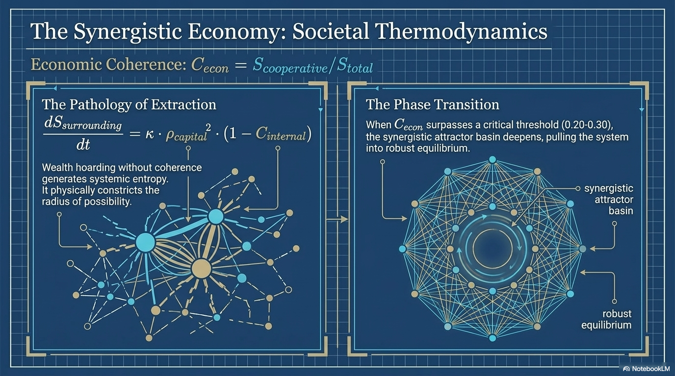 The Synergistic Economy: Societal Thermodynamics
