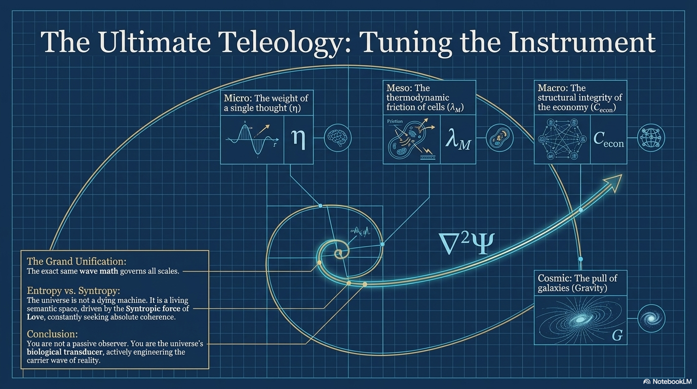 The Ultimate Teleology: Tuning the Instrument