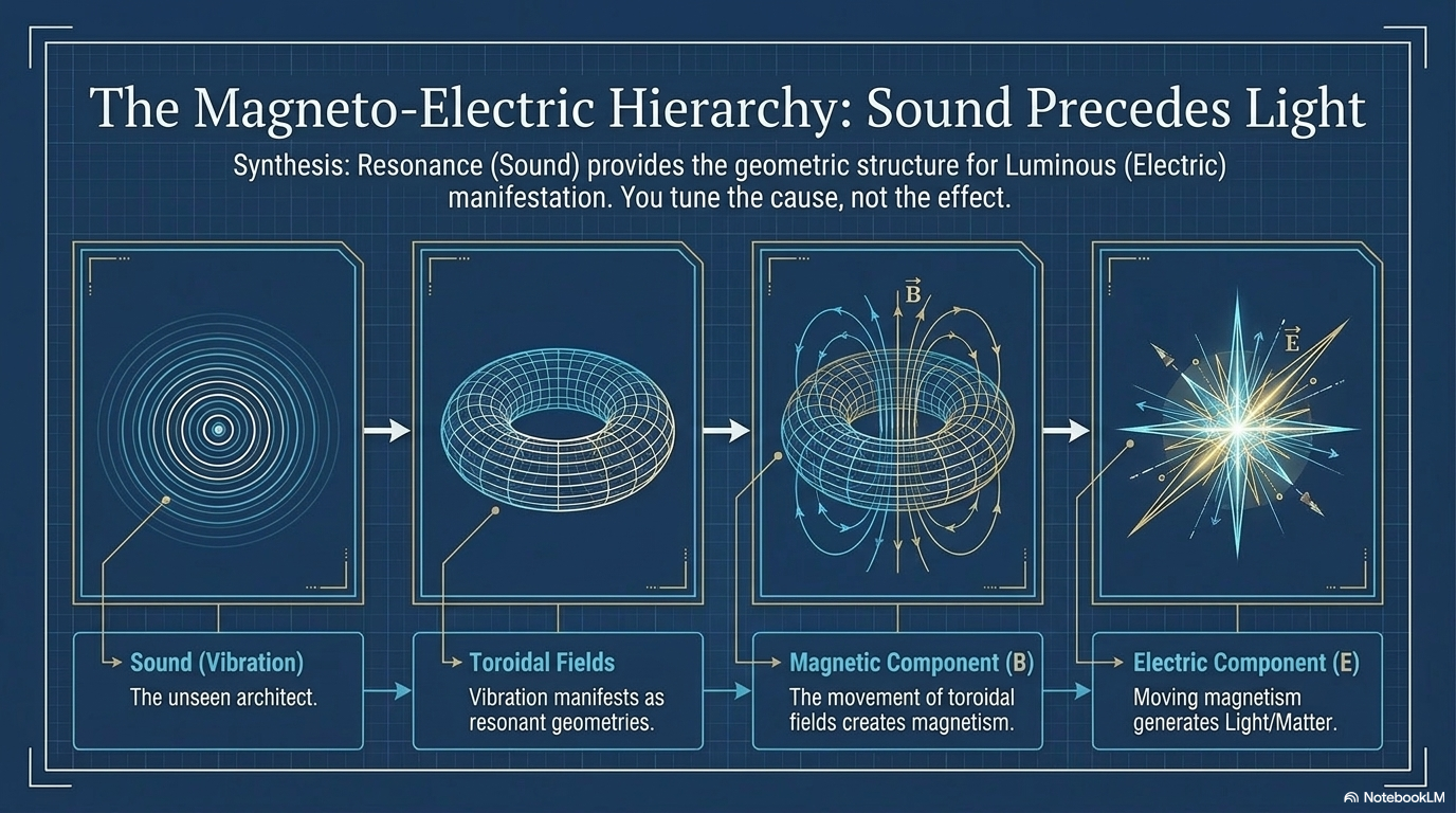 The Magneto-Electric Hierarchy: Sound Precedes Light